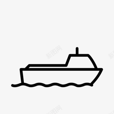 冷藏船游艇运输图标图标
