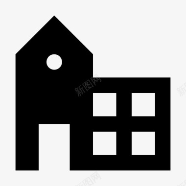现代住宅建筑家庭住宅图标图标