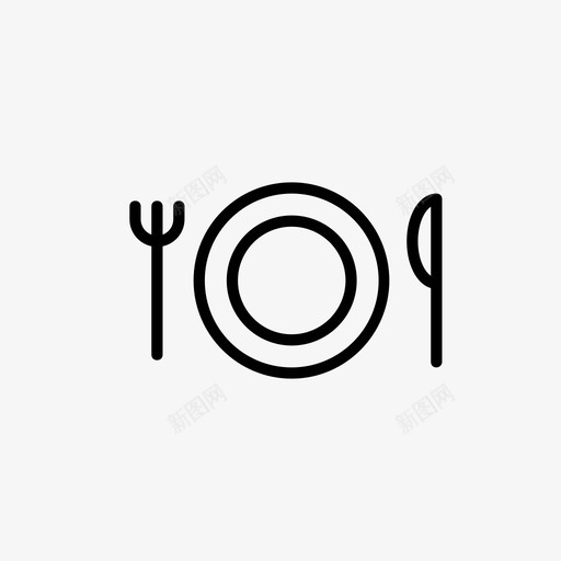 盘子聚会饭图标svg_新图网 https://ixintu.com 吃的 瓷器 盘子 聚会 食物 餐具 饭