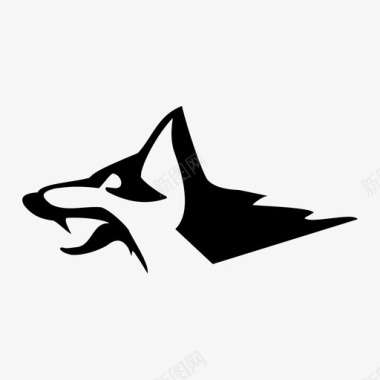 狼野生保护图标图标