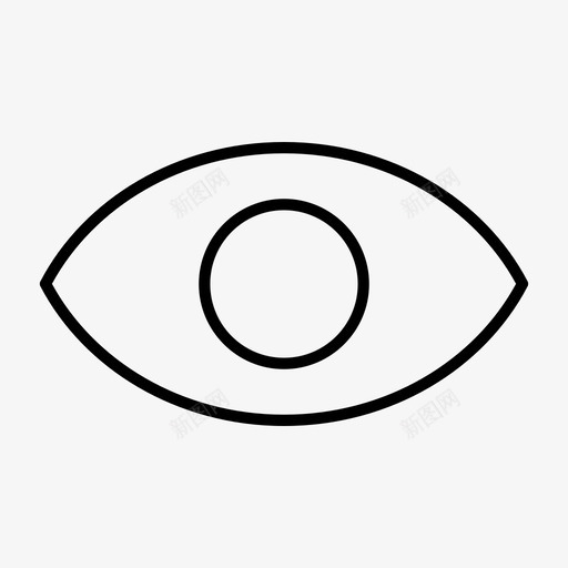 眼睛展示片光学图标svg_新图网 https://ixintu.com 光学 展示片 文章 材料 流行图标集瘦 眼球 眼睛 眼科 视觉 身体部位