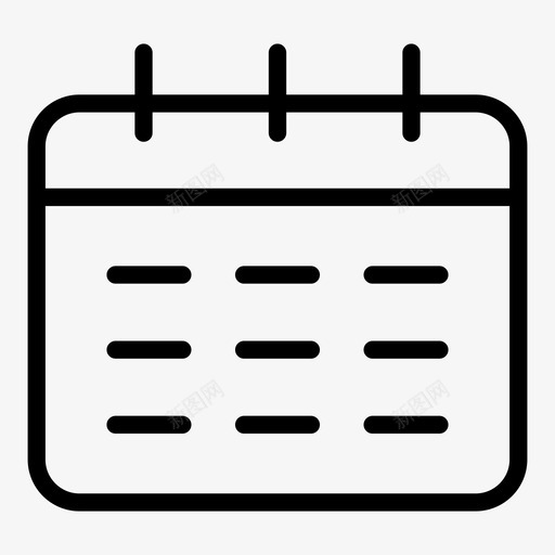 日历计划器组织图标svg_新图网 https://ixintu.com 年度 日历 日期 日期簿 月 用户界面大纲 管理 组织 计划器