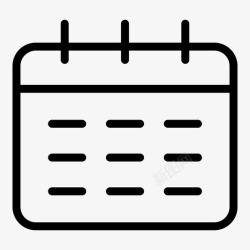 日历年度日历计划器组织图标高清图片