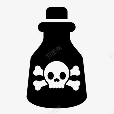 毒药骷髅海盗图标图标