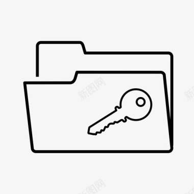 密码文件夹安全性密钥图标图标