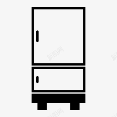 冰箱双门储存图标图标