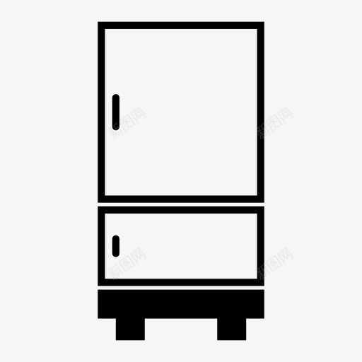 冰箱双门储存图标svg_新图网 https://ixintu.com 保存 储存 冰箱 双门 多个 工会 忽略 指示 标记 橱柜 食物