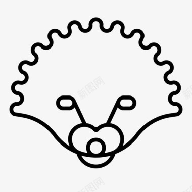 刺猬动物可爱的动物图标图标