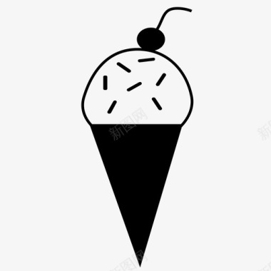 冰淇淋筒悸动夏天图标图标