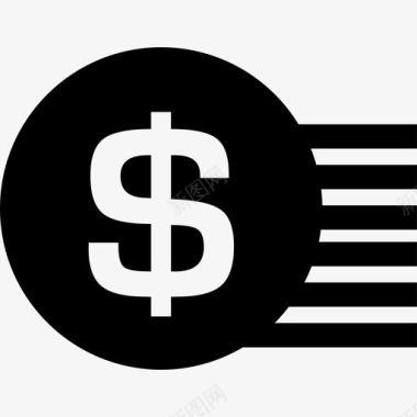 美元硬币商业货币包1图标图标