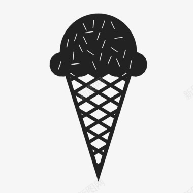 冰淇淋筒巧克力冷的图标图标