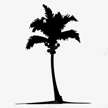 棕榈树沙滩自然图标图标