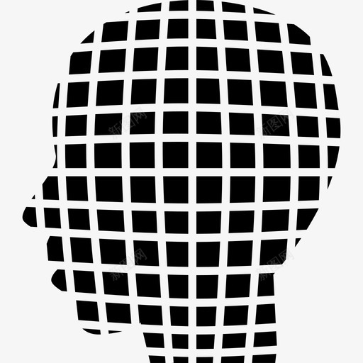 男性头型的小正方形形状科学图标svg_新图网 https://ixintu.com 形状 男性头型的小正方形 科学图标