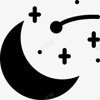 月亮占星术光图标图标