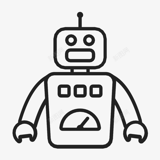 机器人人工智能未来主义图标svg_新图网 https://ixintu.com 人工智能 人类 未来主义 机器 机器人