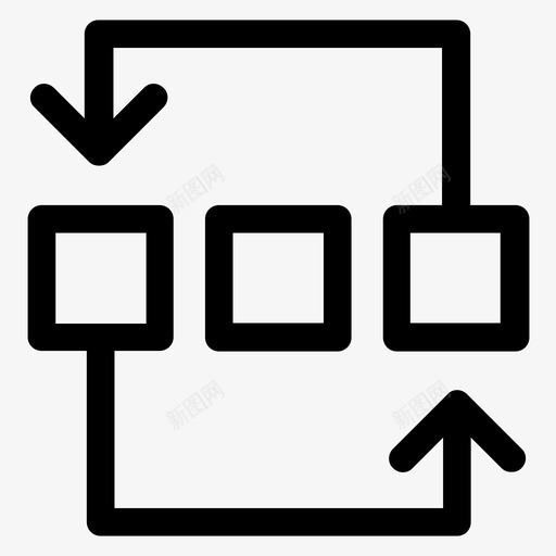 排列框配置图标svg_新图网 https://ixintu.com 交换 图像 技术线图标 排列 替换 框 编辑 配置