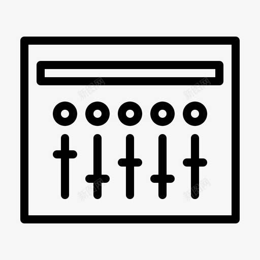 混音器音乐多个图标svg_新图网 https://ixintu.com dj 俱乐部 删除 加 多个 更多 混音器 添加 音乐 音频