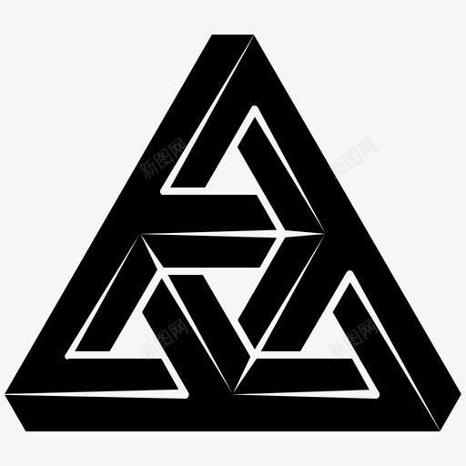埃舍尔三角形显示块形状图标svg_新图网 https://ixintu.com 不可能 不可能对象 几何 图形 埃舍尔三角形 实心 对象 形状 数学 显示块 绘图