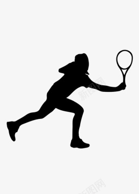 女子网球运动信号图标图标