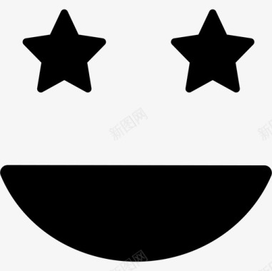 笑眯眯的笑脸上有星星般的眼睛界面情绪正常图标图标