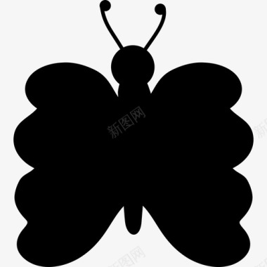 对称的蝴蝶形状从顶部看形状蝴蝶图标图标