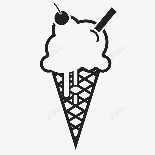 冰淇淋筒夏日信号图标svg_新图网 https://ixintu.com 信号 冰淇淋筒 冷 加 夏日 推迟 更多 甜点 联合 食物