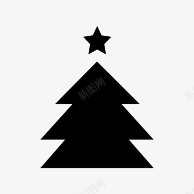 圣诞树灌木冷杉树图标图标