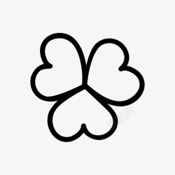 有趣情侣三叶草情侣可爱图标高清图片