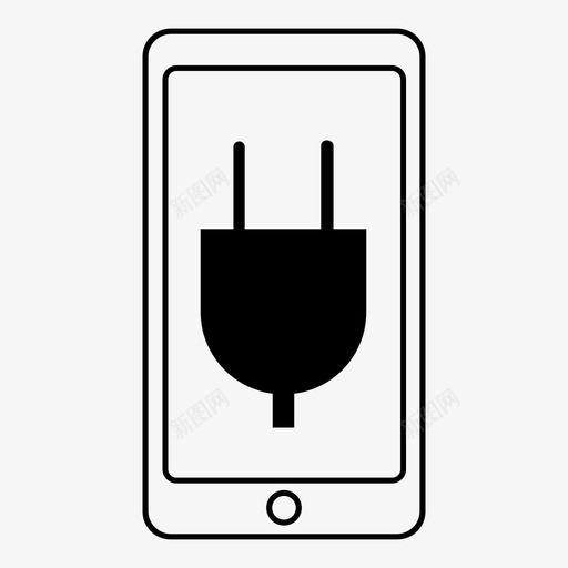 充电手机苹果设备图标svg_新图网 https://ixintu.com 充电手机 苹果设备