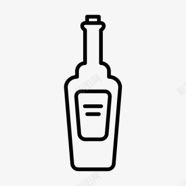 利口酒瓶联合减量图标图标