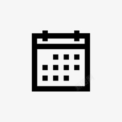 一个月日历减法信号图标高清图片