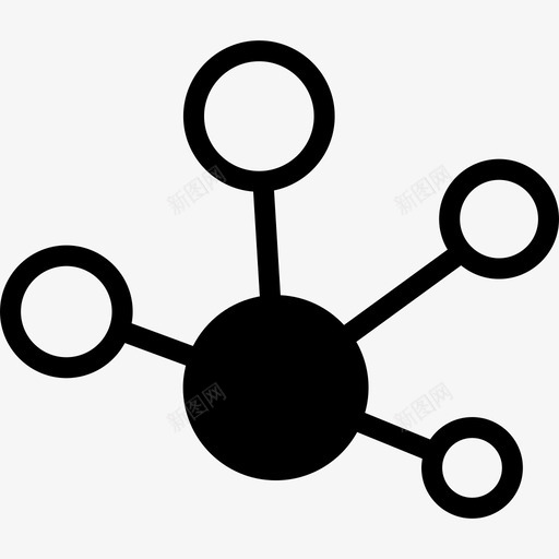 分子形状科学图标svg_新图网 https://ixintu.com 分子 形状 科学图标