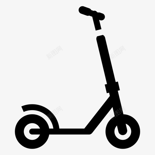 滑板车旅行速度图标svg_新图网 https://ixintu.com 剃刀式滑板车 户外 手柄 旅行 活动 滑板车 车轮 运输 速度