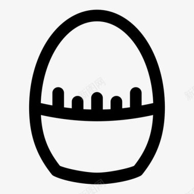 鸡蛋计时器烹饪鸡蛋图标图标