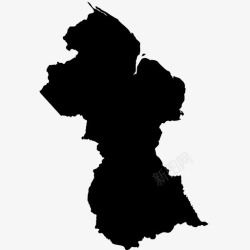 第三世界圭亚那南美洲小图标高清图片