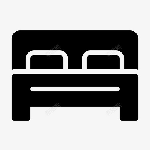 床床单房间图标svg_新图网 https://ixintu.com 位置 床 床单 床头板 房地产 房间 枕头 睡眠 设施 起居室
