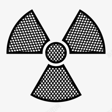放射性能量危害图标图标
