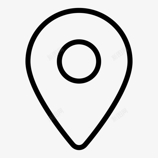 地图针符号加号图标svg_新图网 https://ixintu.com gps 位置 信号 前进 加号 地图针 指示 方向 符号 细轮廓用户界面