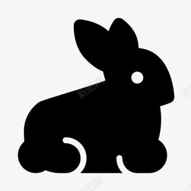 兔子展示品材料图标图标