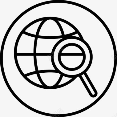 网络搜索网络搜索引擎优化圆线图标图标