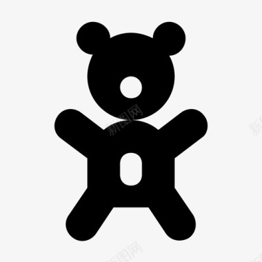 泰迪熊婴儿和儿童材料标图标图标