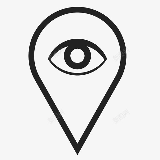 监视点了望点眼睛图标svg_新图网 https://ixintu.com 了望点 位置 术语 监视 监视点 眼睛 表演 跟踪者 隐私