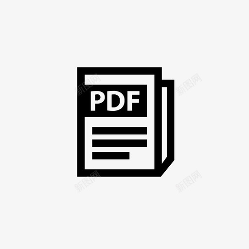 pdf数据文档图标svg_新图网 https://ixintu.com pdf pdf文件 pdf文档 下载 信息 数据 文件 文档 直线图标 阅读器