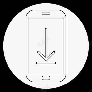 白色智能手机三星galaxy手机图标图标