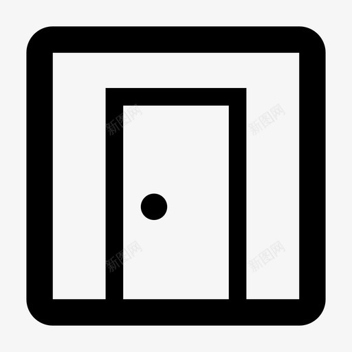 门不动产办公室图标svg_新图网 https://ixintu.com 不动产 公寓 办公室 房子 敲门 有用的图标建筑施工 木制 金属 门