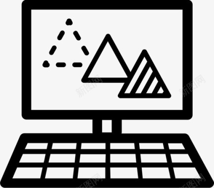 三角形计算机桌面图标图标