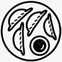 饺子icon锅贴开胃菜中餐图标高清图片