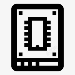 模拟计算器固态驱动器存储器固态硬盘图标高清图片