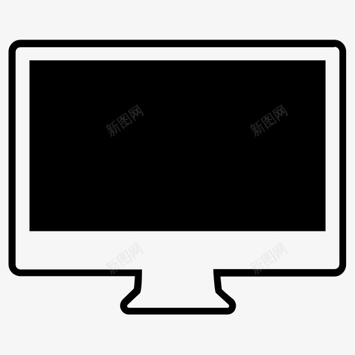 显示器苹果盒子图标svg_新图网 https://ixintu.com imac 屏幕 显示器 桌面显示器 电脑 电视 盒子 苹果