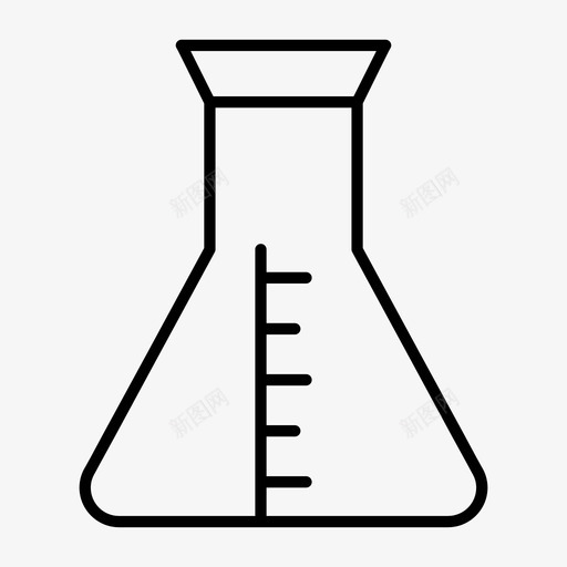 锥形烧瓶科学实验室设备图标svg_新图网 https://ixintu.com 实验 实验室设备 烧杯 烧瓶化学 玻璃器皿 科学 薄 锥形烧瓶